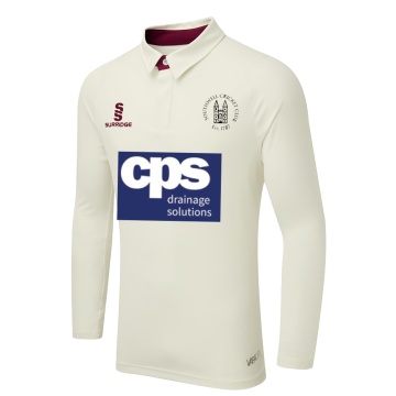 Southwell CC - Ergo Long Sleeve Maroon Trim Shirt