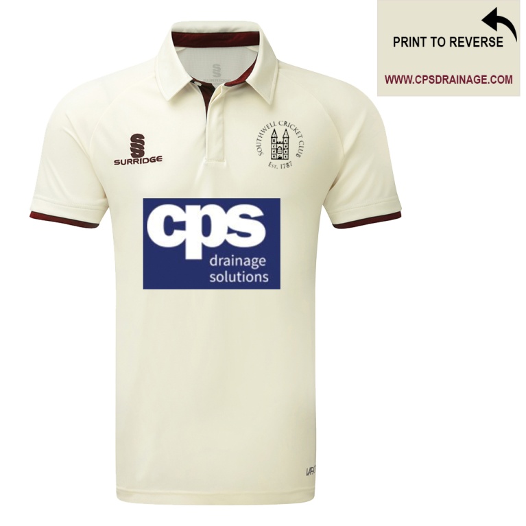 Southwell CC - Ergo Short Sleeve Maroon Trim Shirt