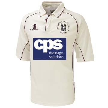 Southwell CC - Premier 3/4 Sleeve Maroon Trim Shirt